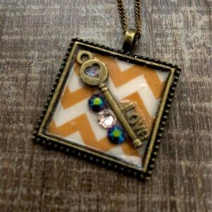 Love Key Vintage Inspired Necklace